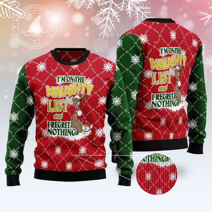 Donkey Naughty List T249 Ugly Christmas Sweater