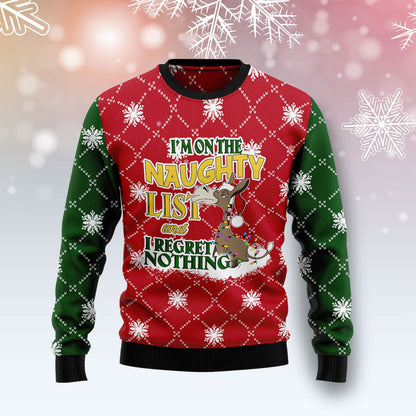 Donkey Naughty List T249 Ugly Christmas Sweater