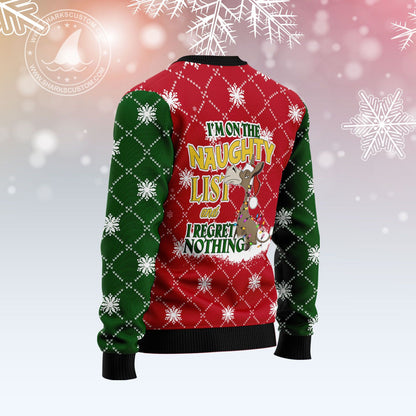 Donkey Naughty List T249 Ugly Christmas Sweater