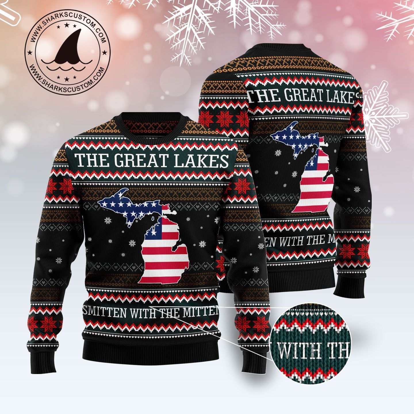 Michigan Smitten With The Mitten TY249 Ugly Christmas Sweater