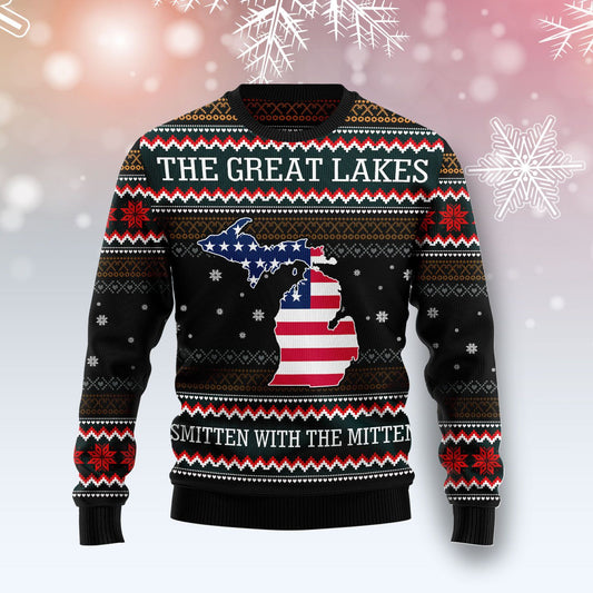 Michigan Smitten With The Mitten TY249 Ugly Christmas Sweater