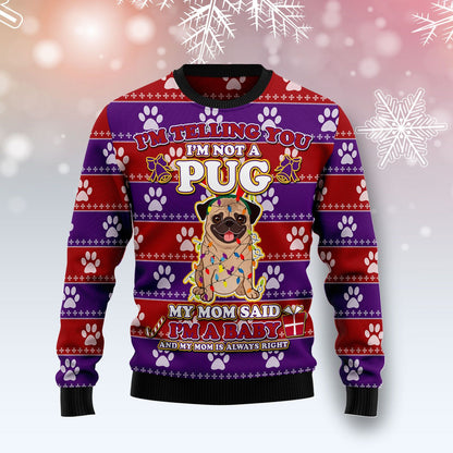 Pug Baby Christmas T249 Ugly Christmas Sweater