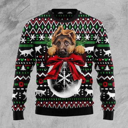 German Shepherd Xmas Ball D2809 Ugly Christmas Sweater