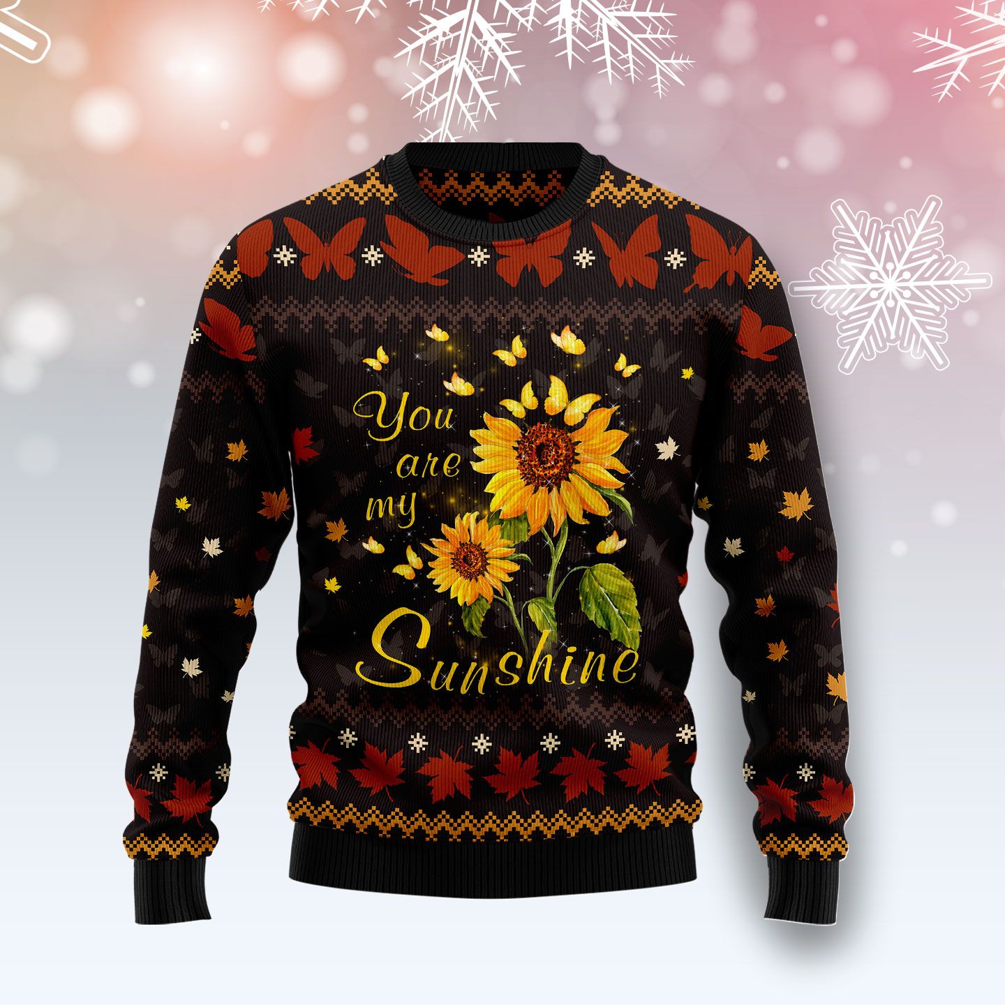 Butterfly Sunshine T289 Ugly Christmas Sweater