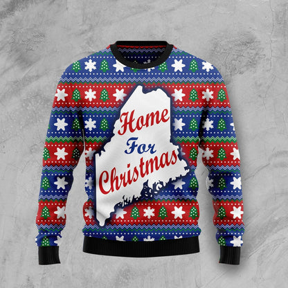 Home For Christmas Maine HT92402 Ugly Christmas Sweater