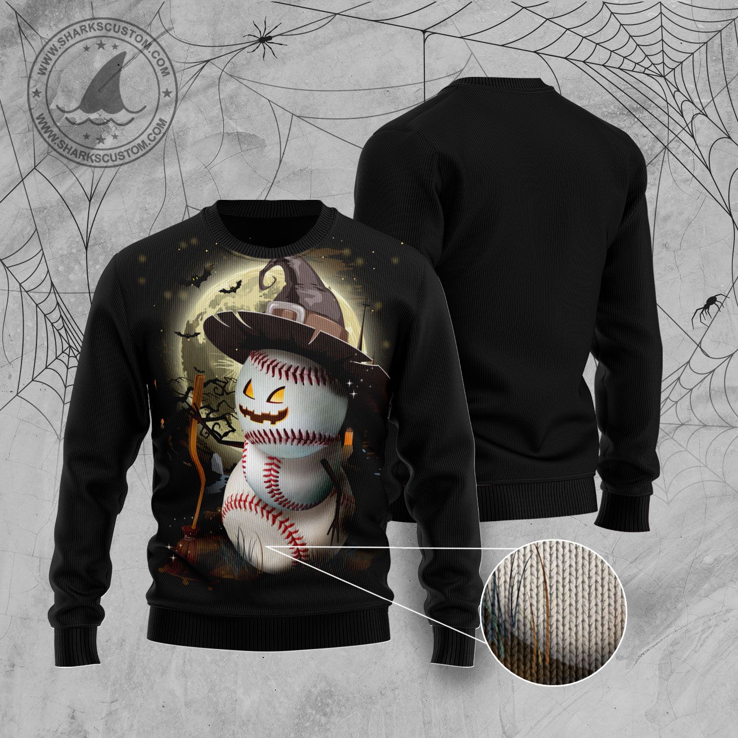 Baseball Witch T289 Halloween Sweater