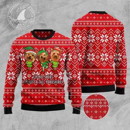 Yorkie Not Short HT92502 Ugly Christmas Sweater