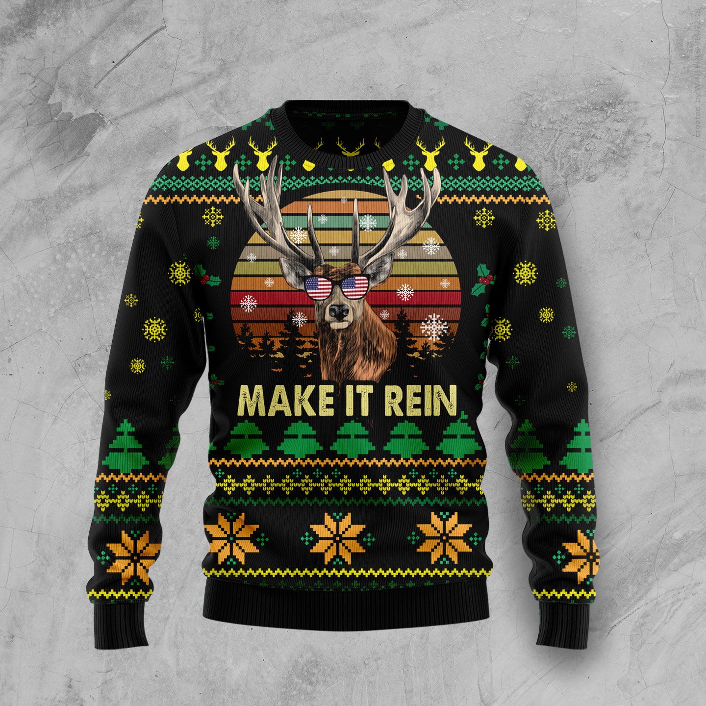 Make It Rein HT92506 Ugly Christmas Sweater