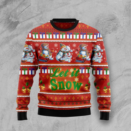 Snowman Let It Snow TG5928 Ugly Christmas Sweater