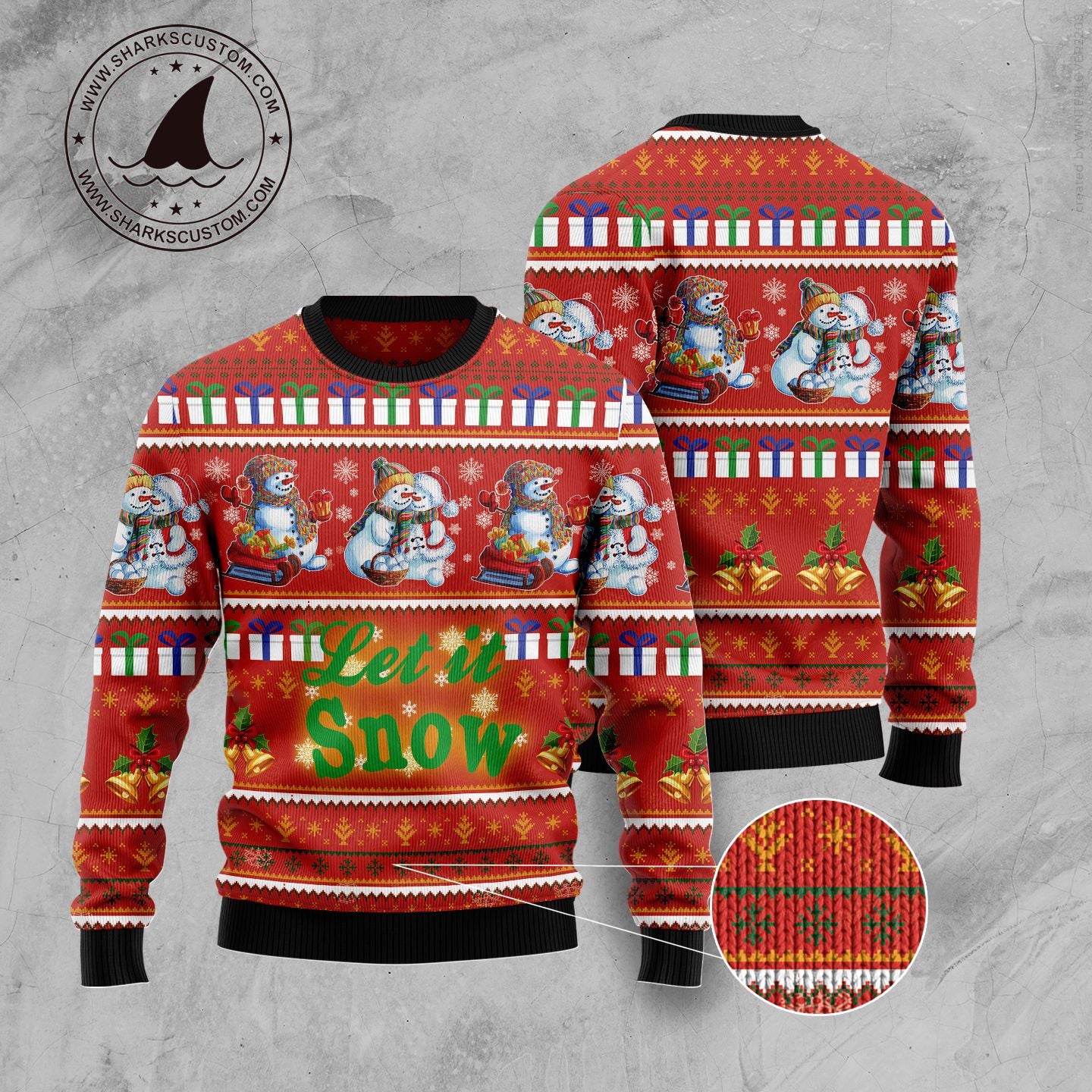 Snowman Let It Snow TG5928 Ugly Christmas Sweater