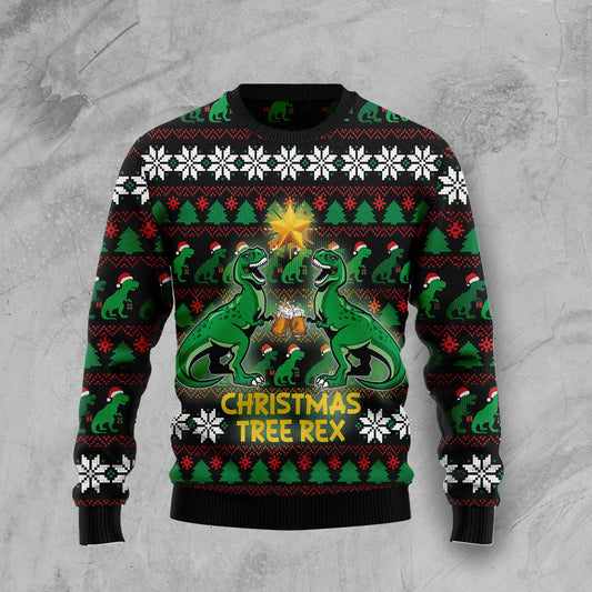 Christmas Tree Rex TG5928 Ugly Christmas Sweater