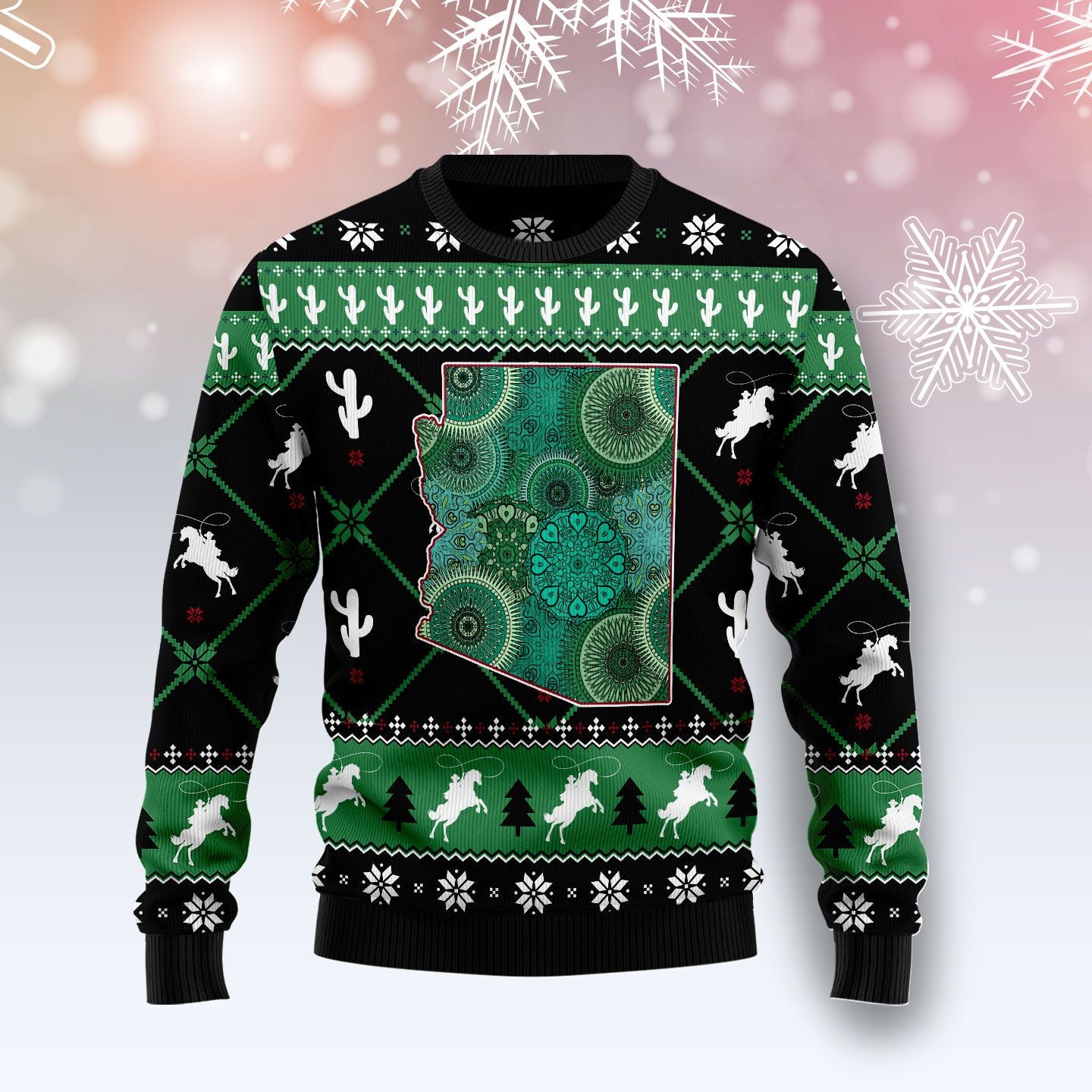 Arizona USA Symbols Pattern T299 Ugly Christmas Sweater