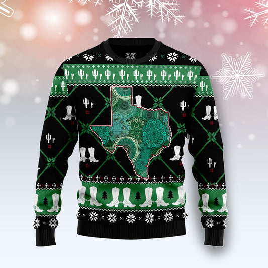Texas USA Symbols Pattern T299 Ugly Christmas Sweater