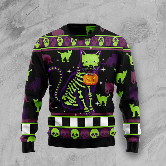 Cat Pumpkin T299 Halloween Sweater