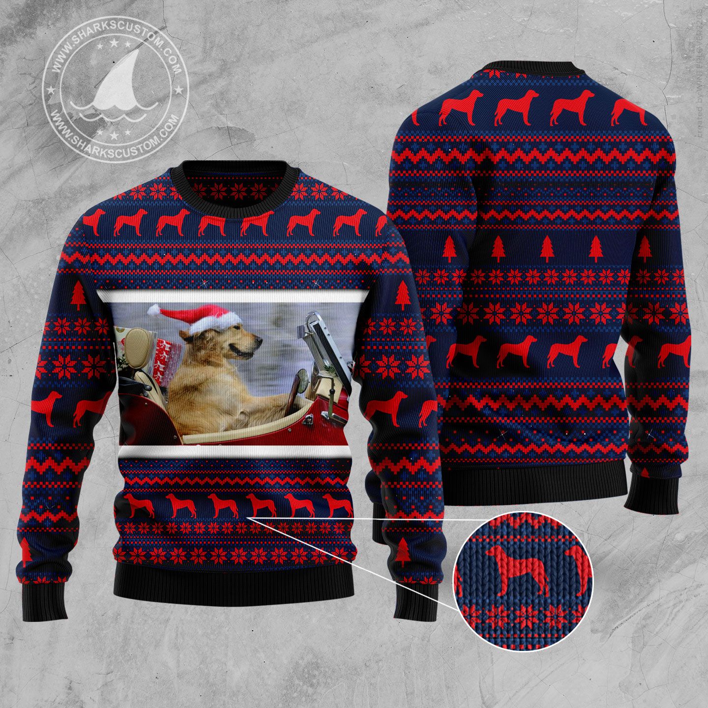 Labrador Retriever Ride HT92802 Ugly Christmas Sweater