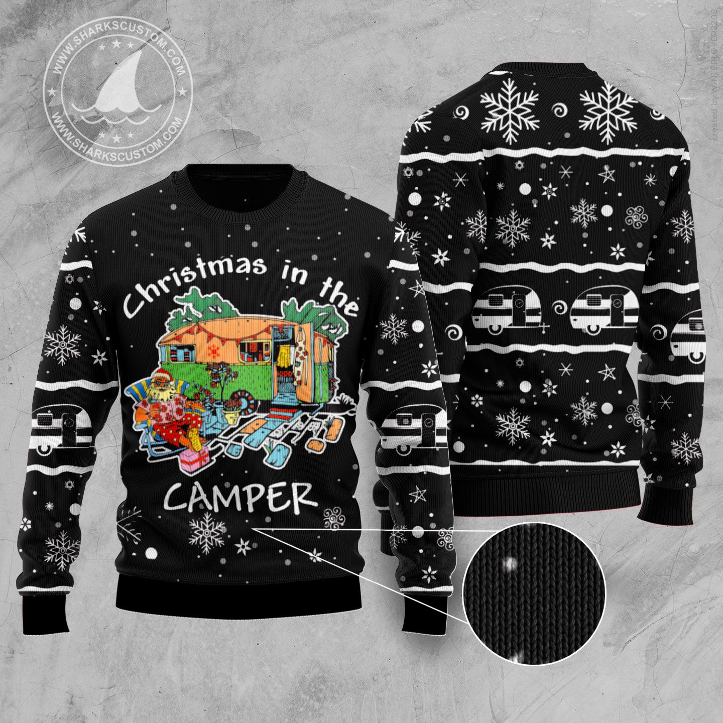 Santa Camping TY299 Ugly Christmas Sweater