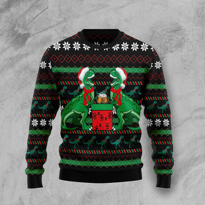 T-rex Drink G5929 Ugly Christmas Sweater