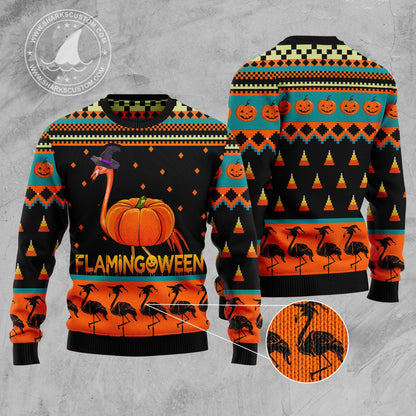 Flamingoween Pumpkin T309 Halloween Sweater