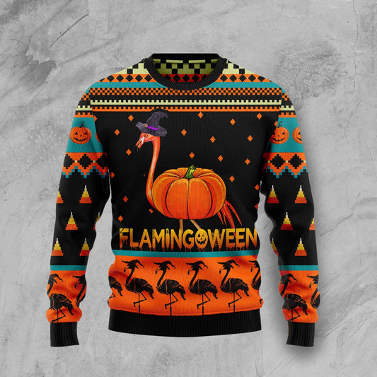 Flamingoween Pumpkin T309 Halloween Sweater