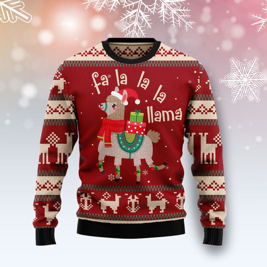 Llama Lalala T309 Ugly Christmas Sweater