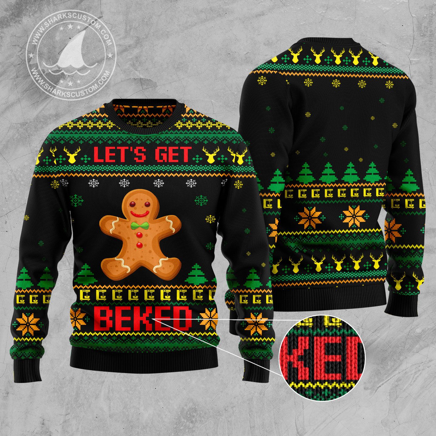 Let's Get Baked HT92815 Ugly Christmas Sweater