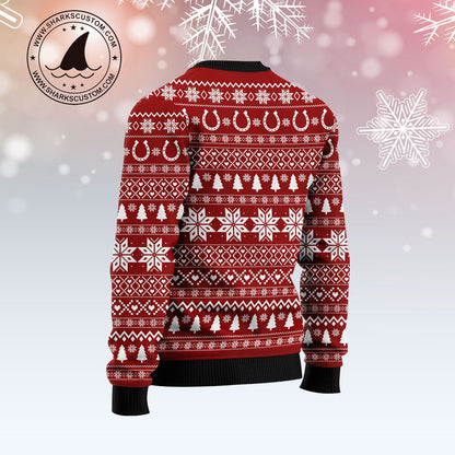 Horse Through The Snow TY309 Ugly Christmas Sweater