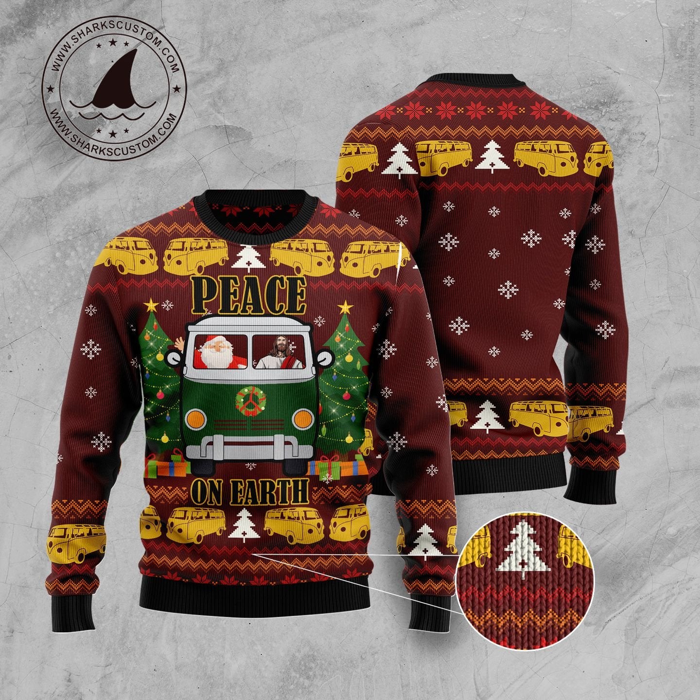 Peace On Earth TG5101 Ugly Christmas Sweater