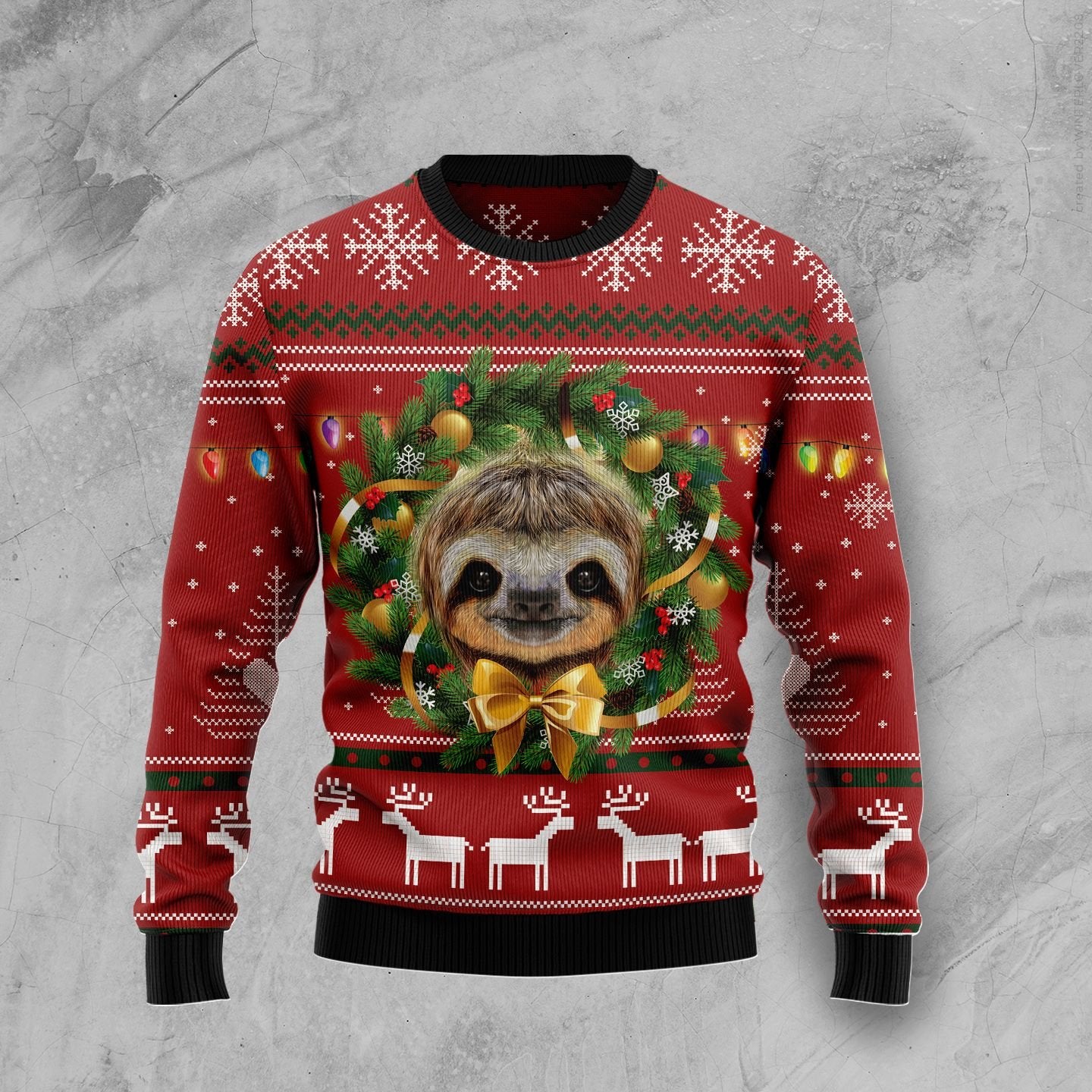Merry Slothmas TG5101 Ugly Christmas Sweater