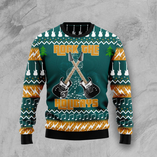 Guitar Rock The Holiday T110 Ugly Christmas Sweater