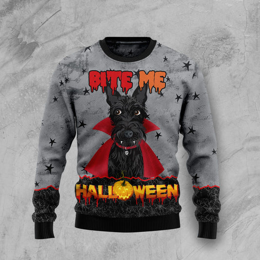 Scottish Terrier Bite Me T110 Halloween Sweater