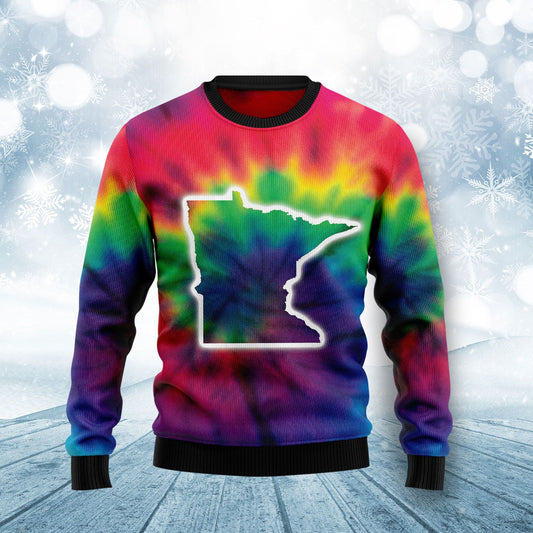 Minnesota Nice Tie Dye H100134 Ugly Christmas Sweater