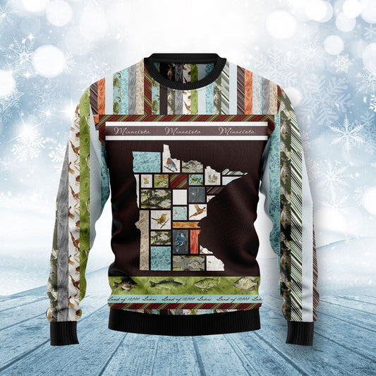 In The Deep Heart of Minnesota H100137 Ugly Christmas Sweater
