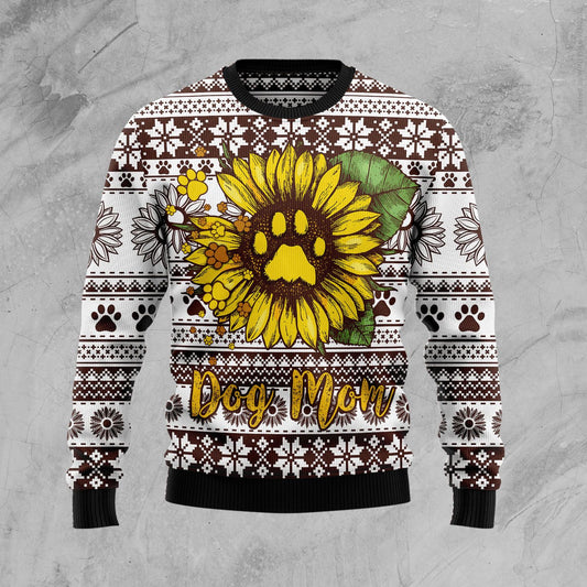 Dog Mom Sunflower D0210 Ugly Christmas Sweater