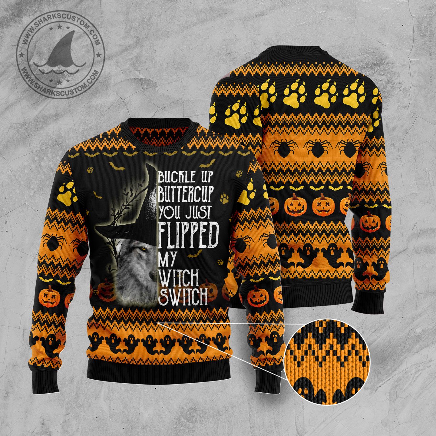 Wolf Witch T210 Halloween Sweater