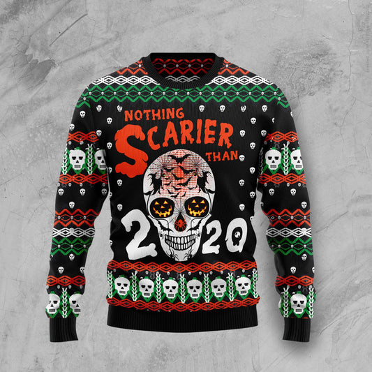 Skull Nothing Scarier Than 2020 T210 Ugly Christmas Sweater