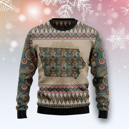 IOWA Mandala T210 Ugly Christmas Sweater