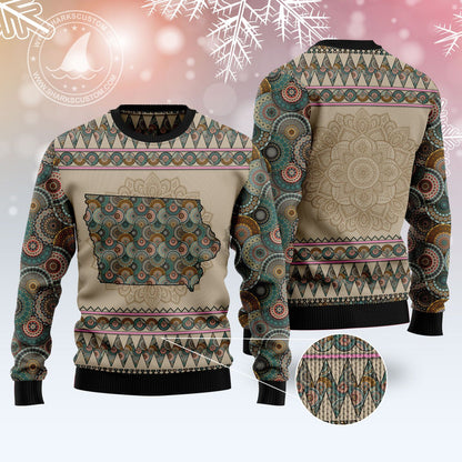 IOWA Mandala T210 Ugly Christmas Sweater