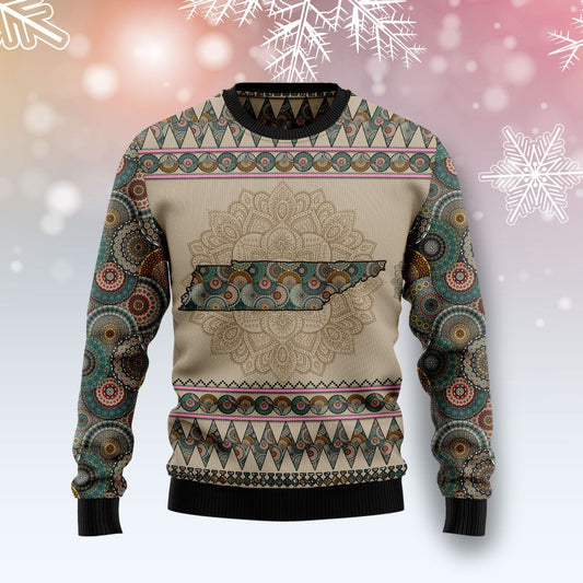 Tennessee Mandala T210 Ugly Christmas Sweater