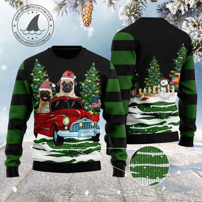 Merry Christmas Pug HZ100203 Ugly Christmas Sweater