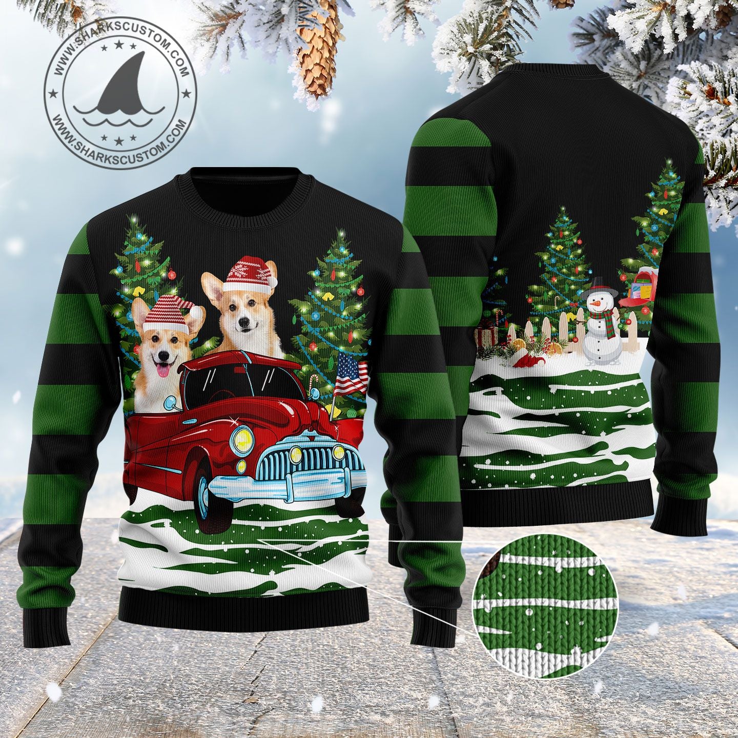 Merry Christmas Pembroke Welsh Corgi HZ100204 Ugly Christmas Sweater