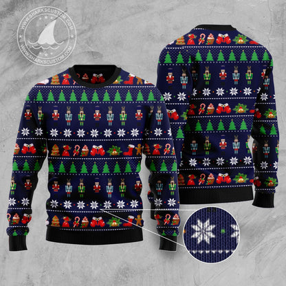 Nutcracker HZ92805 Ugly Christmas Sweater unisex womens & mens, couples matching, friends, funny family sweater gifts (plus size available)