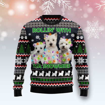 West Highland White Snowmies TY210 Ugly Christmas Sweater