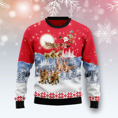 Golden Retriever Santa Claus G5105 Ugly Christmas Sweater