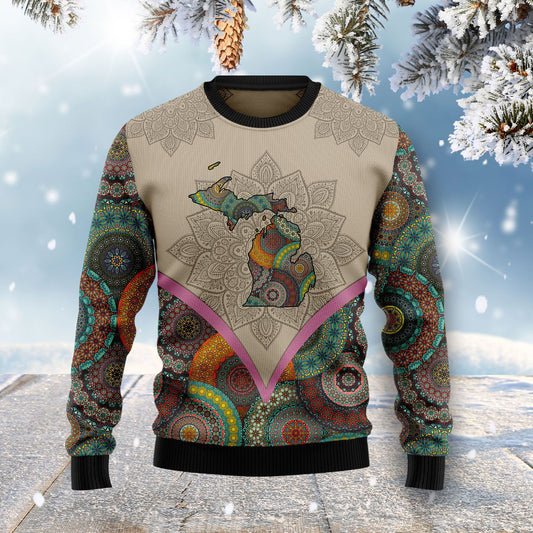 Mandala Michigan Home HZ100502 Ugly Christmas Sweater