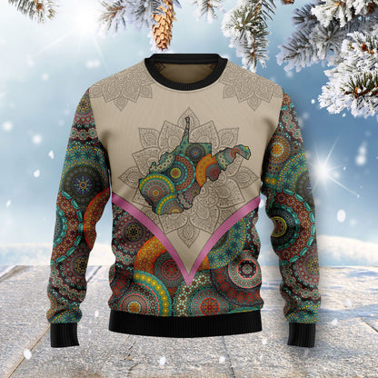 Mandala West Virginia Home HZ100504 Ugly Christmas Sweater