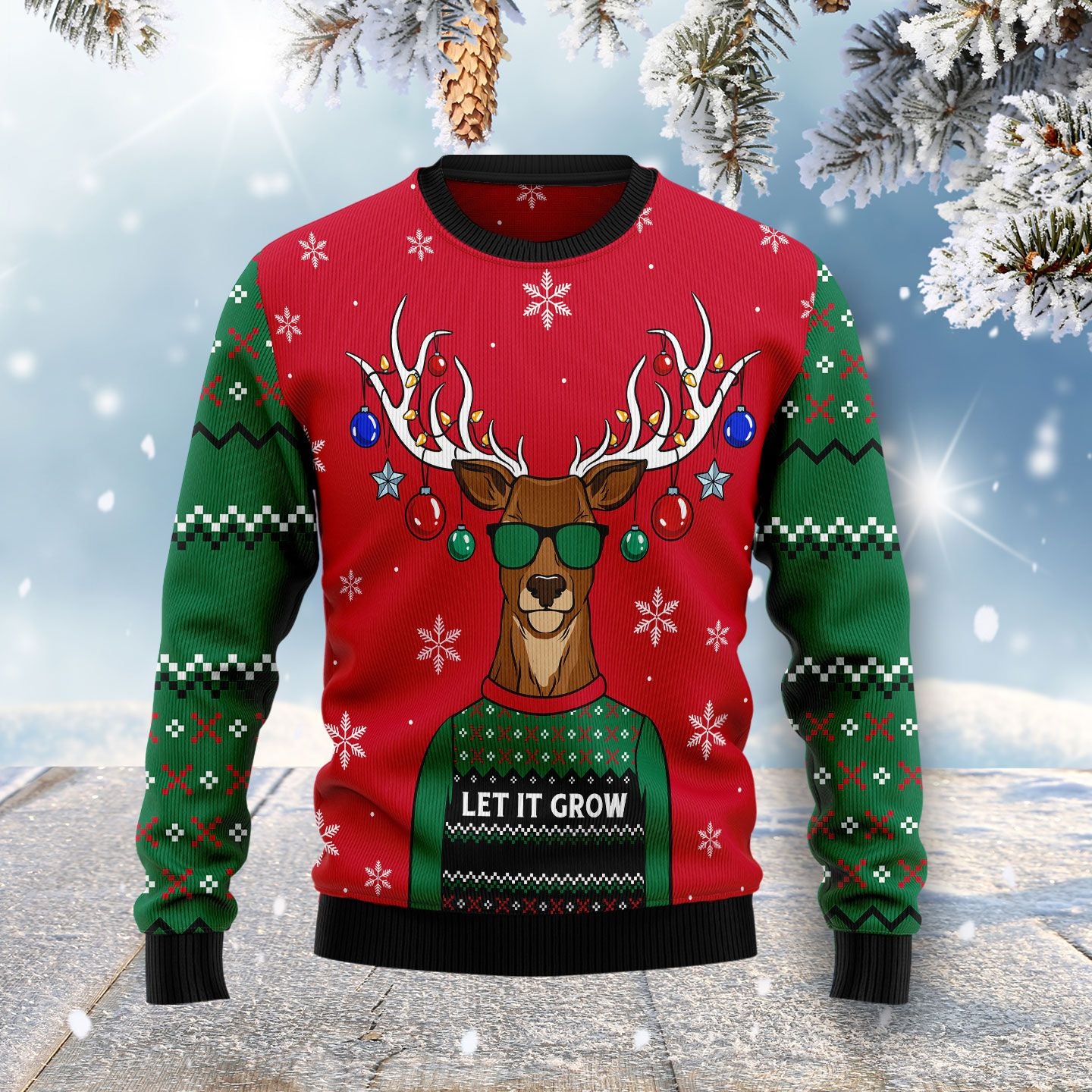 Let It Glow HZ100508 Ugly Christmas Sweater