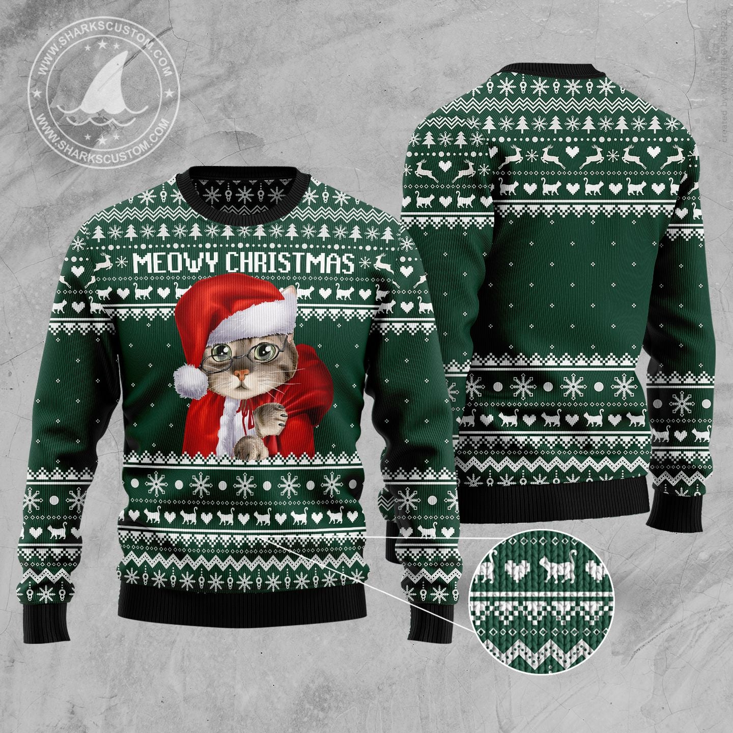 Ugly cat christmas sweater on sale amazon