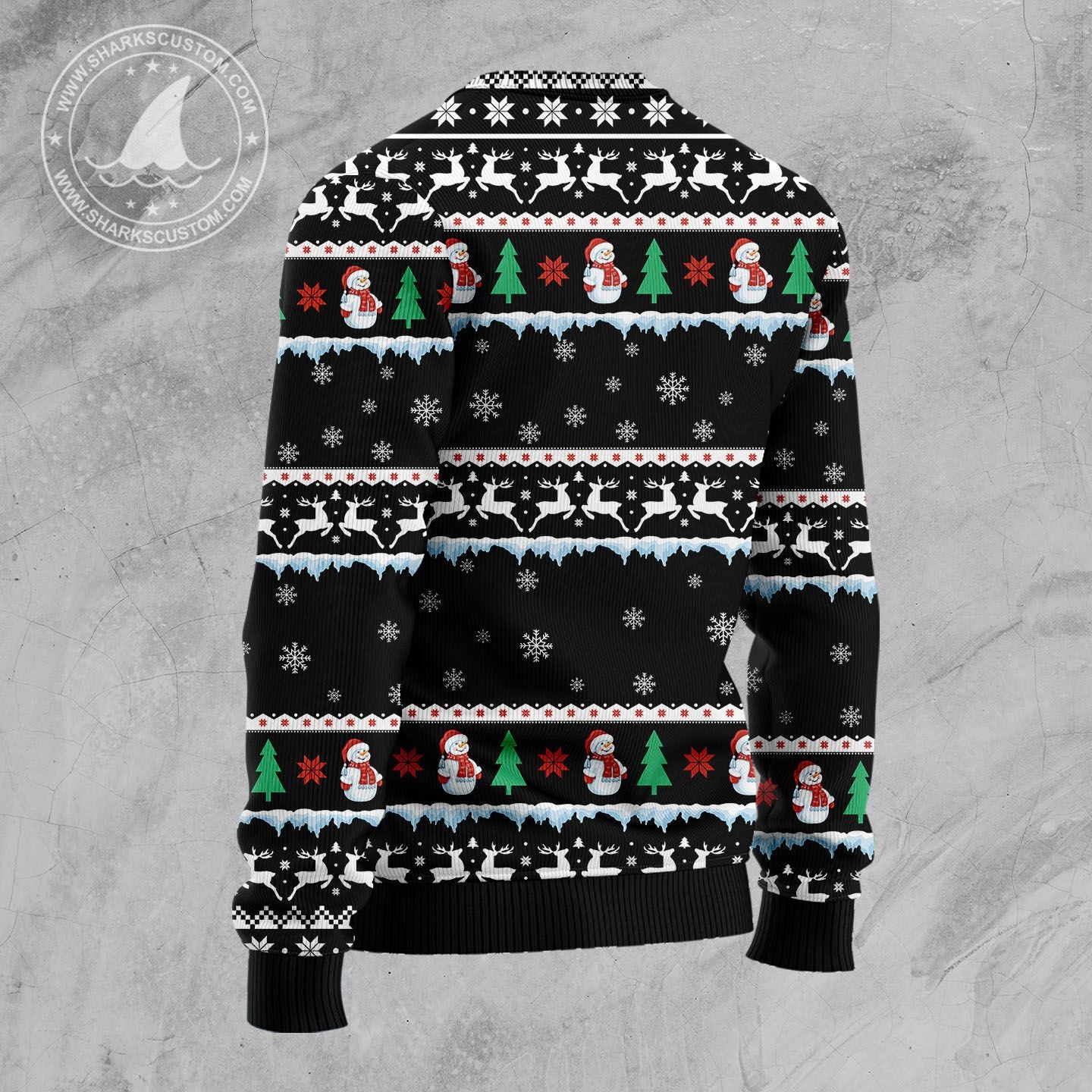 English Springer Spaniel Santa On Highway D0610 Ugly Christmas Sweater