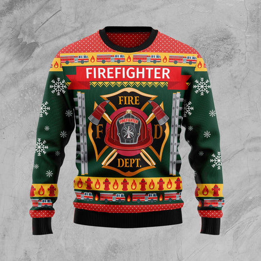 Firefighter Xmas D0610 Ugly Christmas Sweater