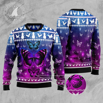 Purple Butterfly D0610 Ugly Christmas Sweater